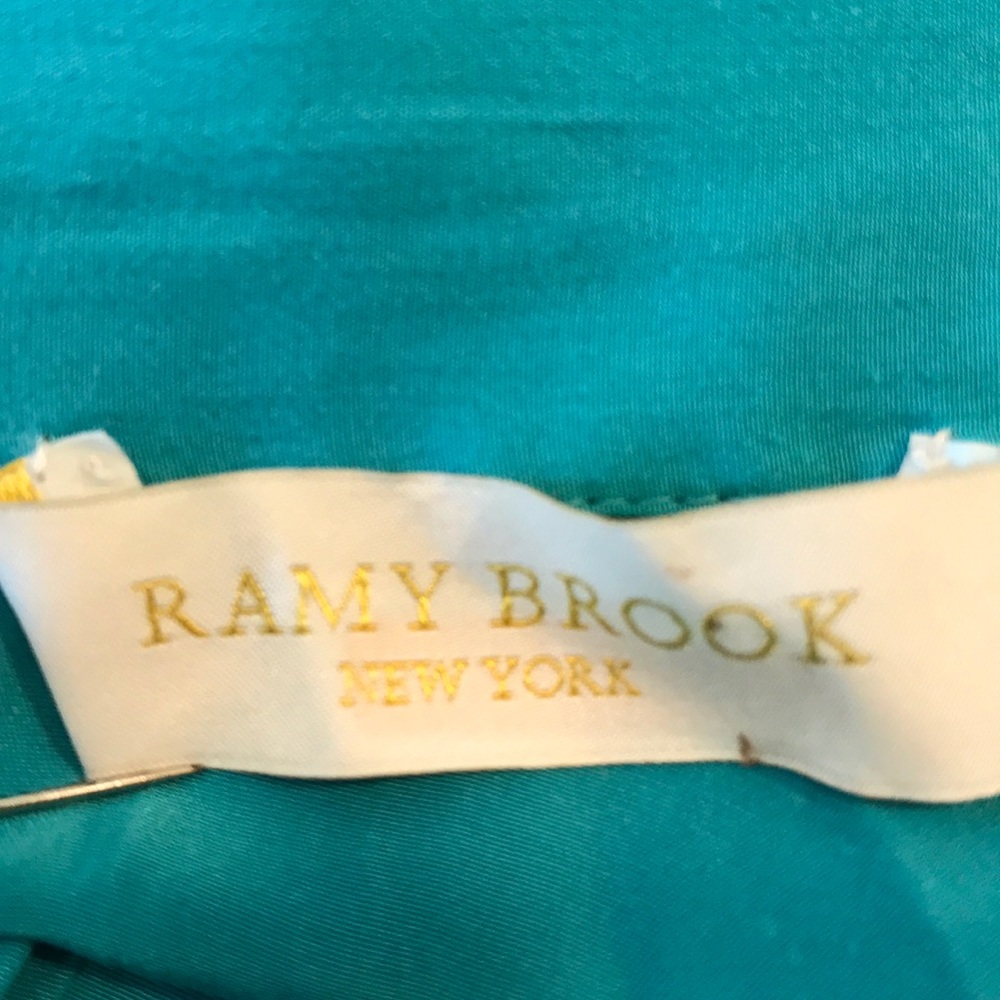 Ramy Brook Turquoise Halter Midi Dress - Picture 7 of 12